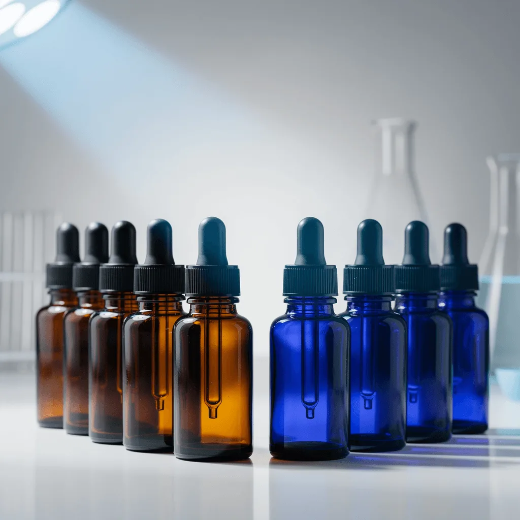 Botol Kaca Essential Oil Amber vs Cobalt Blue untuk UV Protection