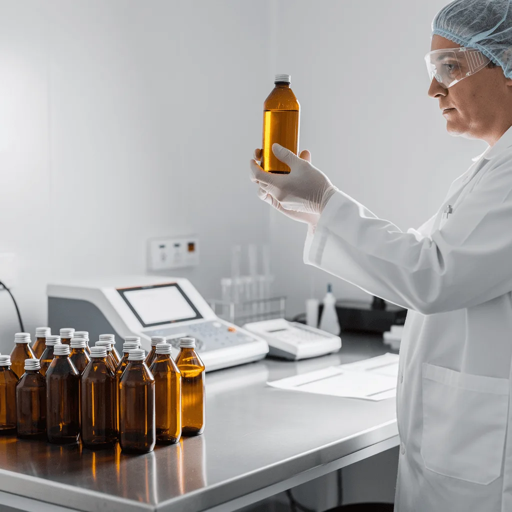 Botol Kaca Amber Sirup Obat: Standar Tipe III Soda-Lime